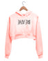 Quirkipedia Reminder to Breathe Yoga Sports, Fitness, Womens Crop Hoodies